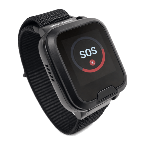 Senionex PRO 5 BAND Notrufarmband mit Zeitanzeige in Schwarz
